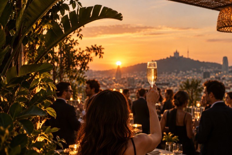 Brindis al atardecer
