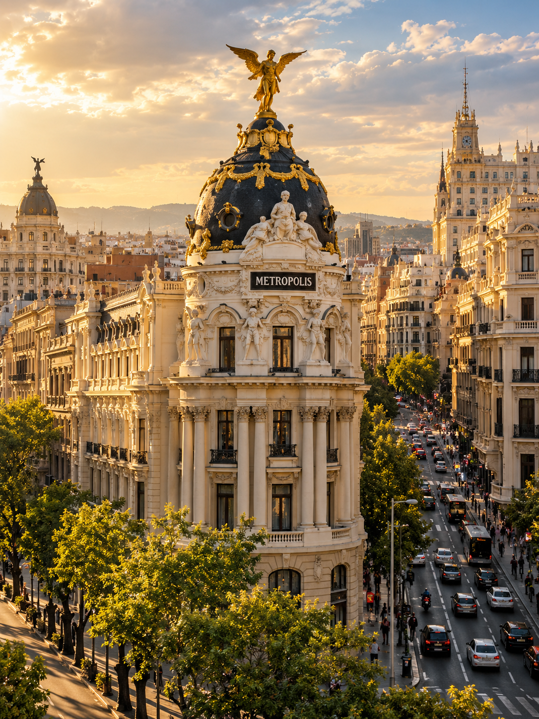 Edificio Metrópolis y Gran Vía de Madrid